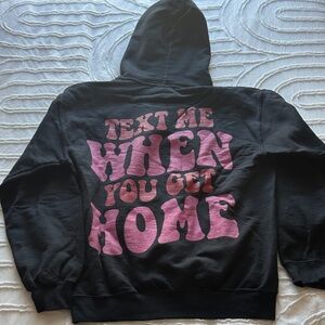 Girls Black Hoodie Sweater